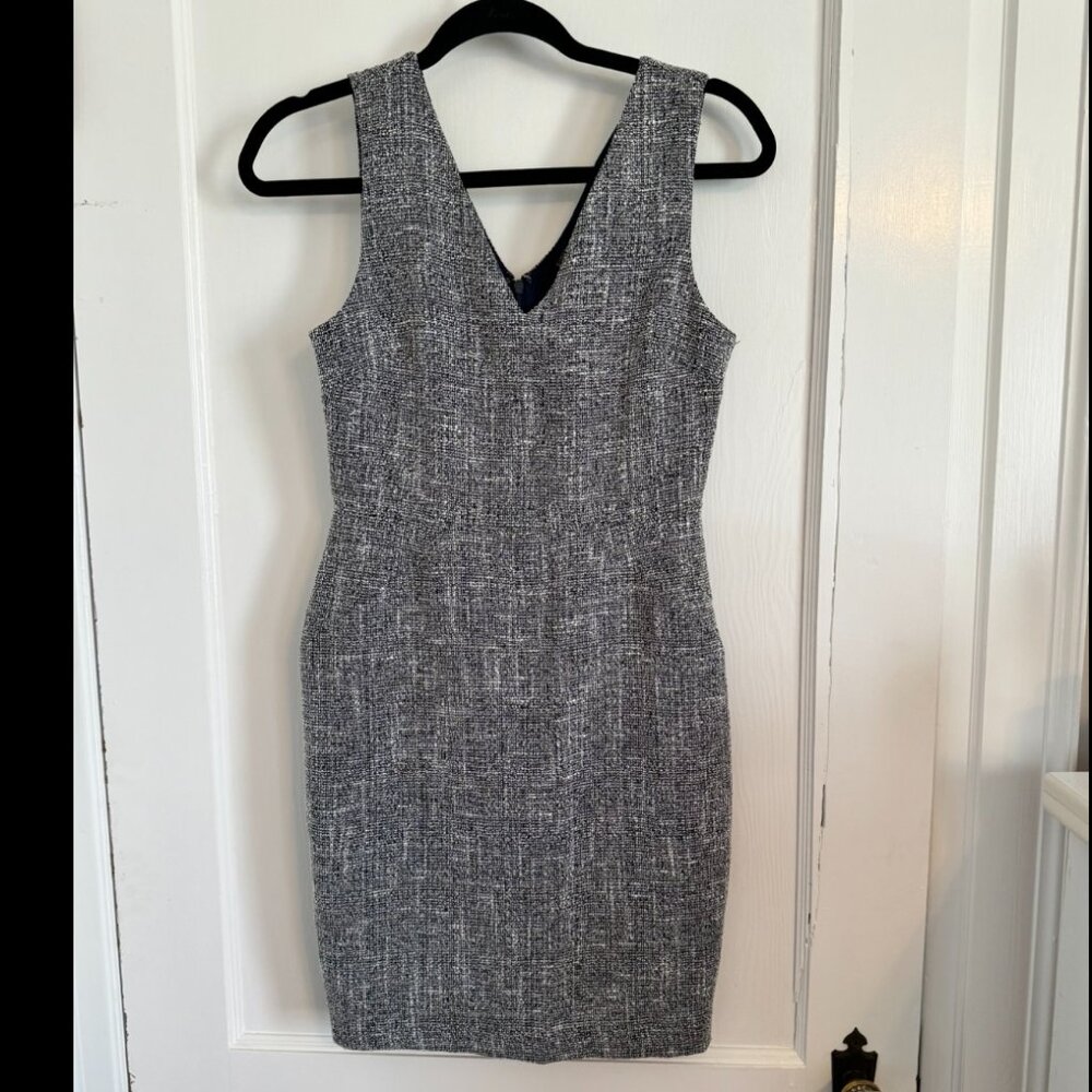 NWT Women's Petite Banana Republic Sleeveless Marled Tweed Dress - Size 0P.